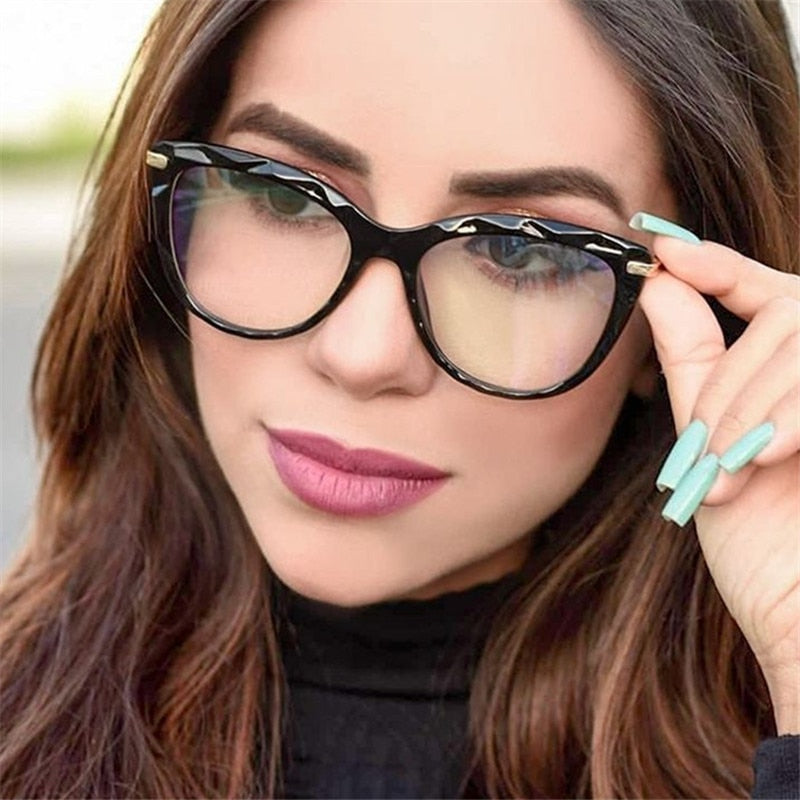 NYWOOH Sexy Cat Eye Glasses Frames Women Brand Designer Transparent Op –  Cinily