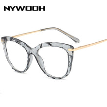 Carica l&#39;immagine nel visualizzatore di Gallery, NYWOOH Sexy Cat Eye Glasses Women&#39;s Frames  Brand Designer Transparent Optical Retro Eyeglasses Frames