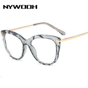 NYWOOH Sexy Cat Eye Glasses Women's Frames  Brand Designer Transparent Optical Retro Eyeglasses Frames