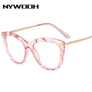 NYWOOH Sexy Cat Eye Glasses Women's Frames  Brand Designer Transparent Optical Retro Eyeglasses Frames