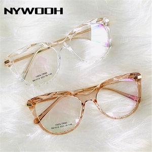 NYWOOH Sexy Cat Eye Glasses Women's Frames  Brand Designer Transparent Optical Retro Eyeglasses Frames