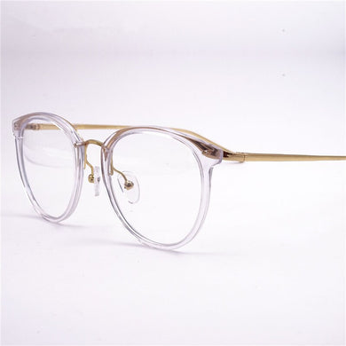 NYWOOH Transparent Glasses Frames Women Retro Round Optical Eyeglasses Men Clear Oversized Myopia Spectacles Frame