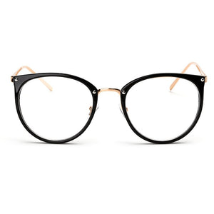 NYWOOH Transparent Glasses Frames Women Retro Round Optical Eyeglasses Men Clear Oversized Myopia Spectacles Frame