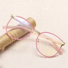 Load image into Gallery viewer, Trendy Cat Eye Glasses Frames for Women Transparent Optical Eyeglasses Ladies Metal Hollow Frame Female Fake Eyewear