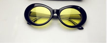Load image into Gallery viewer, NYWOOH Vintage Kurt Cobain glasses oval sun glasses ladies trendy  retro Women's sunglasses white black eyewear UV400 Mirror