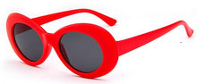 Load image into Gallery viewer, NYWOOH Vintage Kurt Cobain glasses oval sun glasses ladies trendy  retro Women's sunglasses white black eyewear UV400 Mirror