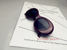 Load image into Gallery viewer, NYWOOH Vintage Kurt Cobain glasses oval sun glasses ladies trendy  retro Women's sunglasses white black eyewear UV400 Mirror