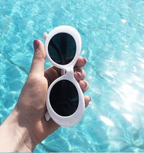 Load image into Gallery viewer, NYWOOH Vintage Kurt Cobain glasses oval sun glasses ladies trendy  retro Women's sunglasses white black eyewear UV400 Mirror