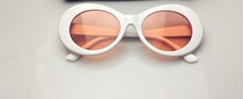 Load image into Gallery viewer, NYWOOH Vintage Kurt Cobain glasses oval sun glasses ladies trendy  retro Women's sunglasses white black eyewear UV400 Mirror