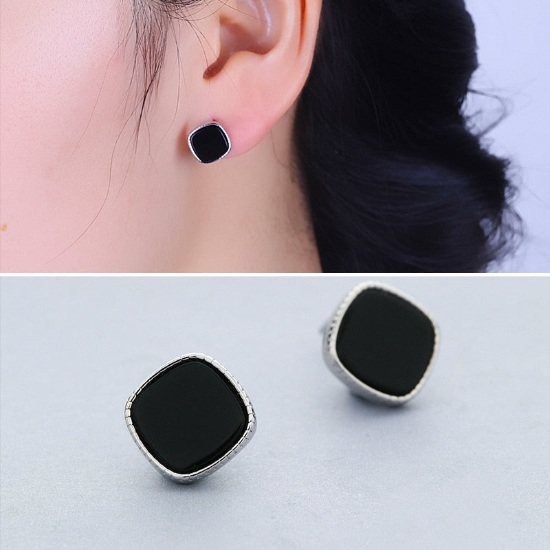 Nail Manufacturers Selling S925 Tremella Woman Contracted Round Four Party A Undertakes To Inl Earrings Silver Jewelry