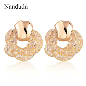 fashion jewelry earrings white crystal mesh popular stud earring unusual female jewelry gift E727