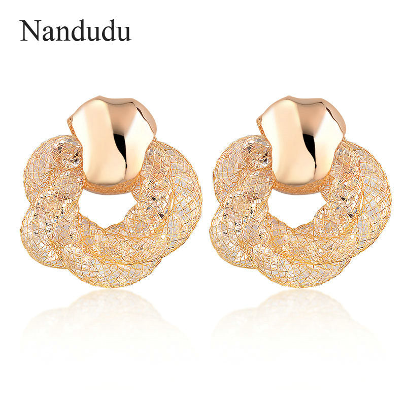 fashion jewelry earrings white crystal mesh popular stud earring unusual female jewelry gift E727