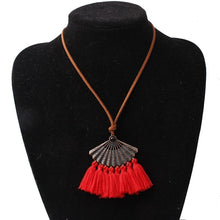 Load image into Gallery viewer, Tassel Necklace For Women Big Ethnic Necklace Bohemia Long Choker Statement Necklace Boho Vintage Punk Fashion Jewelry