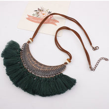 Load image into Gallery viewer, Tassel Necklace For Women Big Ethnic Necklace Bohemia Long Choker Statement Necklace Boho Vintage Punk Fashion Jewelry