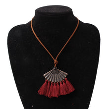 Load image into Gallery viewer, Tassel Necklace For Women Big Ethnic Necklace Bohemia Long Choker Statement Necklace Boho Vintage Punk Fashion Jewelry