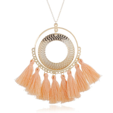 Tassel Pendant Necklace Women Necklaces & Pendants Choker Long Vintage Ethnic Bohemian Necklace 2018 Fashion Jewelry