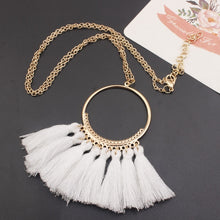Load image into Gallery viewer, Tassel Pendant Necklace Women Necklaces &amp; Pendants Choker Long Vintage Ethnic Bohemian Necklace 2018 Fashion Jewelry