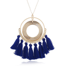 Load image into Gallery viewer, Tassel Pendant Necklace Women Necklaces &amp; Pendants Choker Long Vintage Ethnic Bohemian Necklace 2018 Fashion Jewelry