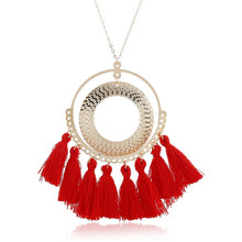 Load image into Gallery viewer, Tassel Pendant Necklace Women Necklaces &amp; Pendants Choker Long Vintage Ethnic Bohemian Necklace 2018 Fashion Jewelry