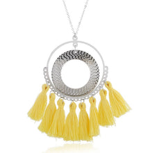 Load image into Gallery viewer, Tassel Pendant Necklace Women Necklaces &amp; Pendants Choker Long Vintage Ethnic Bohemian Necklace 2018 Fashion Jewelry
