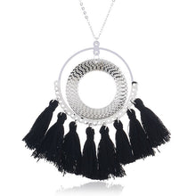 Load image into Gallery viewer, Tassel Pendant Necklace Women Necklaces &amp; Pendants Choker Long Vintage Ethnic Bohemian Necklace 2018 Fashion Jewelry