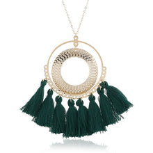 Load image into Gallery viewer, Tassel Pendant Necklace Women Necklaces &amp; Pendants Choker Long Vintage Ethnic Bohemian Necklace 2018 Fashion Jewelry
