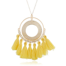 Load image into Gallery viewer, Tassel Pendant Necklace Women Necklaces &amp; Pendants Choker Long Vintage Ethnic Bohemian Necklace 2018 Fashion Jewelry