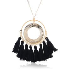 Load image into Gallery viewer, Tassel Pendant Necklace Women Necklaces &amp; Pendants Choker Long Vintage Ethnic Bohemian Necklace 2018 Fashion Jewelry