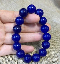 Load image into Gallery viewer, Natural 12mm Dark Green Jade Round Gemstone Beads Stretchy Bangle Bracelet tall