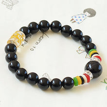 Carica l'immagine nel visualizzatore di Gallery, Natural Agate Beads Bracelet Fine GemStone Beaded Elastic Line Bracelet Men Jewelry Women Bracelet Can Drop Shipping