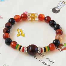 Carica l'immagine nel visualizzatore di Gallery, Natural Agate Beads Bracelet Fine GemStone Beaded Elastic Line Bracelet Men Jewelry Women Bracelet Can Drop Shipping
