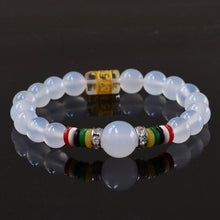 Carica l'immagine nel visualizzatore di Gallery, Natural Agate Beads Bracelet Fine GemStone Beaded Elastic Line Bracelet Men Jewelry Women Bracelet Can Drop Shipping