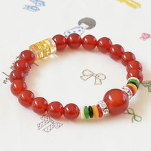 Carica l'immagine nel visualizzatore di Gallery, Natural Agate Beads Bracelet Fine GemStone Beaded Elastic Line Bracelet Men Jewelry Women Bracelet Can Drop Shipping