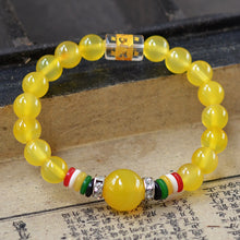 Carica l'immagine nel visualizzatore di Gallery, Natural Agate Beads Bracelet Fine GemStone Beaded Elastic Line Bracelet Men Jewelry Women Bracelet Can Drop Shipping
