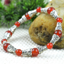 Load image into Gallery viewer, Natural Agate Beads Bracelets Natural GemStone Beaded Elastic Line Bracelet Men Jewelry Women Bracelet Can Drop Shipping