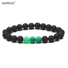 Carica l'immagine nel visualizzatore di Gallery, Natural Agate Bracelet Matte Stone 8mm Black Beads Yoga Energy Stone Purple Bracelet Activity Creative Bracelet Gift