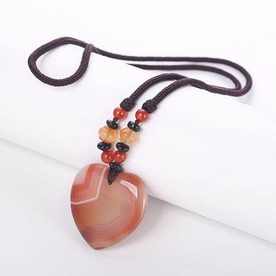 Natural Agate Healing Crystal Chakra Stone Yoga Necklace Quartz Dowsing Pendulum Necklaces Reiki Beads Jewelry Making For Women