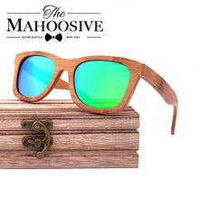 Carica l'immagine nel visualizzatore di Gallery, Natural Bamboo Wooden Sunglasses Handmade Polarized Mirror Coating Lenses Eyewear Glasses Original Wood Oculos de sol masculino