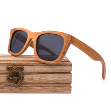 Carica l'immagine nel visualizzatore di Gallery, Natural Bamboo Wooden Sunglasses Handmade Polarized Mirror Coating Lenses Eyewear Glasses Original Wood Oculos de sol masculino