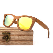 Carica l'immagine nel visualizzatore di Gallery, Natural Bamboo Wooden Sunglasses Handmade Polarized Mirror Coating Lenses Eyewear Glasses Original Wood Oculos de sol masculino