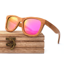 Carica l'immagine nel visualizzatore di Gallery, Natural Bamboo Wooden Sunglasses Handmade Polarized Mirror Coating Lenses Eyewear Glasses Original Wood Oculos de sol masculino