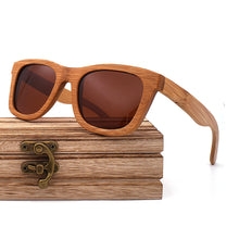 Carica l'immagine nel visualizzatore di Gallery, Natural Bamboo Wooden Sunglasses Handmade Polarized Mirror Coating Lenses Eyewear Glasses Original Wood Oculos de sol masculino