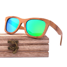 Carica l'immagine nel visualizzatore di Gallery, Natural Bamboo Wooden Sunglasses Handmade Polarized Mirror Coating Lenses Eyewear Glasses Original Wood Oculos de sol masculino