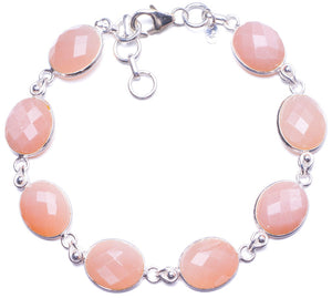 Natural Calcite Handmade Unique 925 Sterling Silver Bracelet 7 1/2-8 1/4 Y1350