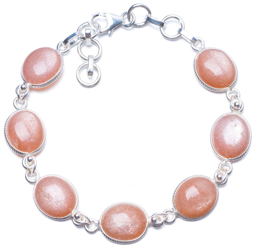 Natural Calcite Handmade Unique 925 Sterling Silver Bracelet 7 1/4-8 Y0021