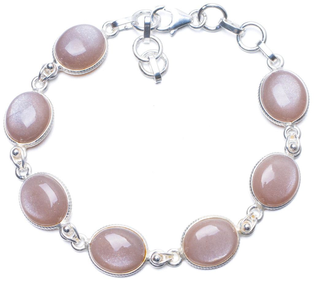 Natural Calcite Handmade Unique 925 Sterling Silver Bracelet 7 1/4-8 Y0873