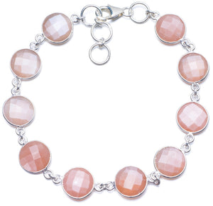 Natural Calcite Handmade Unique 925 Sterling Silver Bracelet 8-8 1/2 Y0004