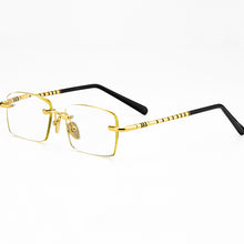 Load image into Gallery viewer, Natural Crystal Stone Reading Glasses Man Glass Lens Hyperopia Woman  Rimless Presbyopia Eyeglasses +1.0  2.0 3.0 +4.0