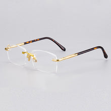 Load image into Gallery viewer, Natural Crystal Stone Sunglasses Man Rimless Glass Sun Glasses Woman Vintage Acetate Frame  UV400 Anti Scratch Oculos