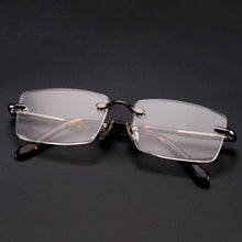 Load image into Gallery viewer, Natural Crystal Stone Sunglasses Man Rimless Glass Sun Glasses Woman Vintage Acetate Frame  UV400 Anti Scratch Oculos